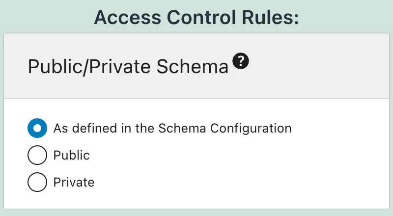個別の Public/Private スキーマモード