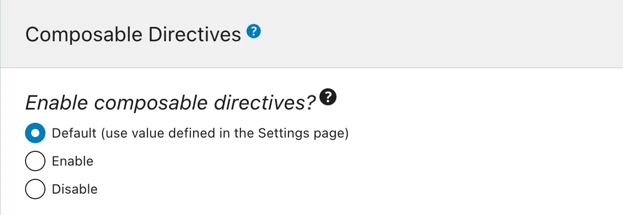 Schema Configuration の Multi-Field Directives