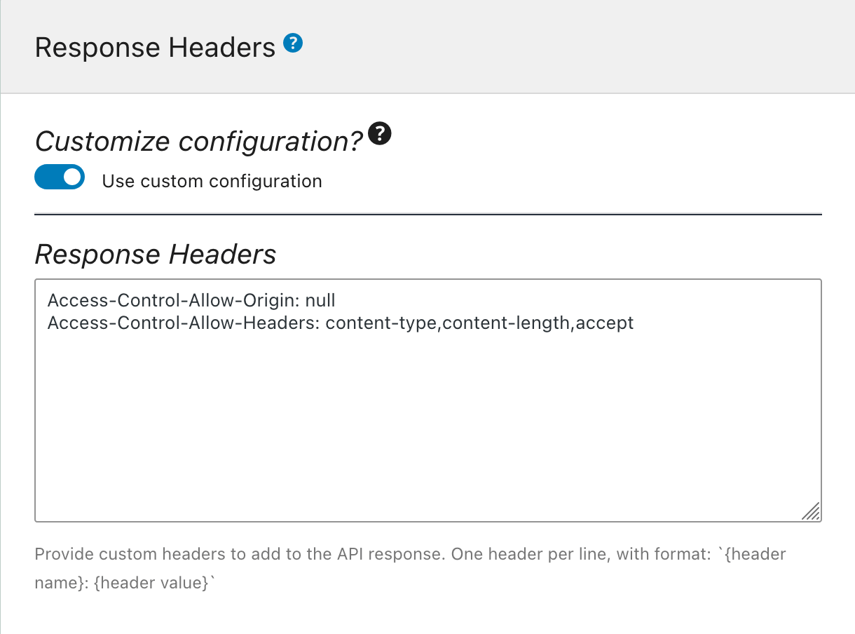 Schema ConfigurationでResponse Headersを指定する