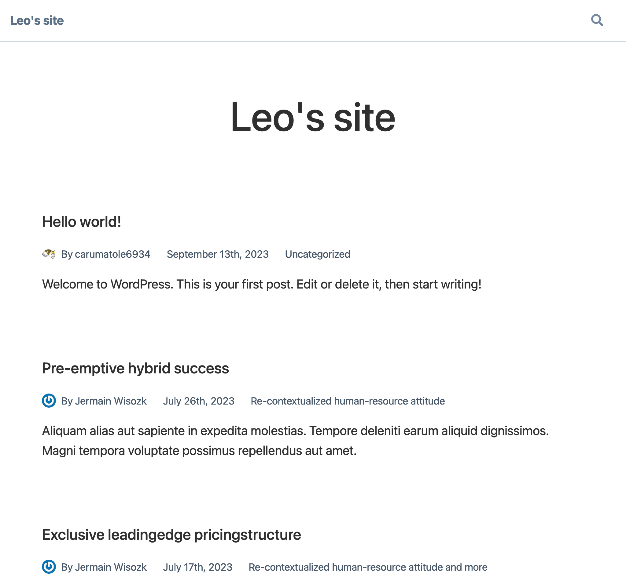 Gato GraphQL向けNext.js WordPressスターターを使用したウェブサイト